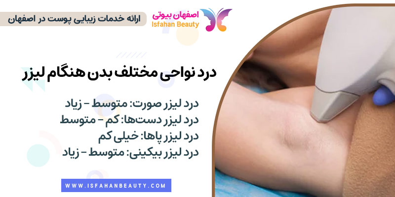 شدت و میزان دردناک بودن لیزر موهای زائد