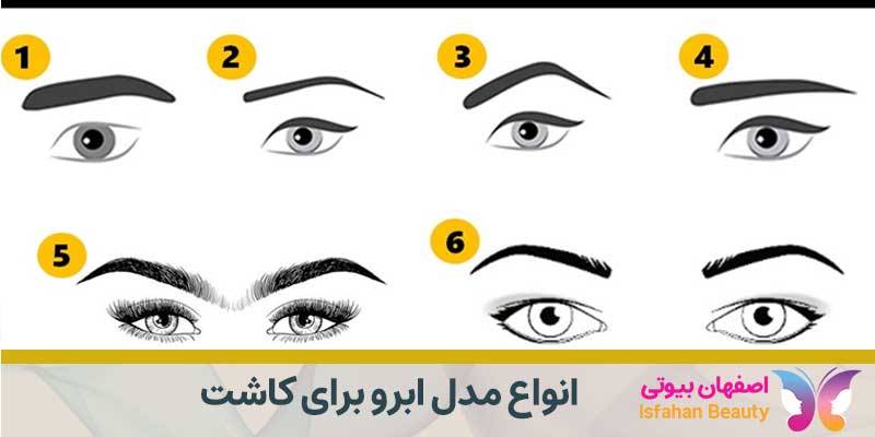 انواع مدل ابرو برای کاشت